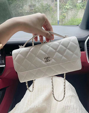 香奈儿22A链条口盖手机包