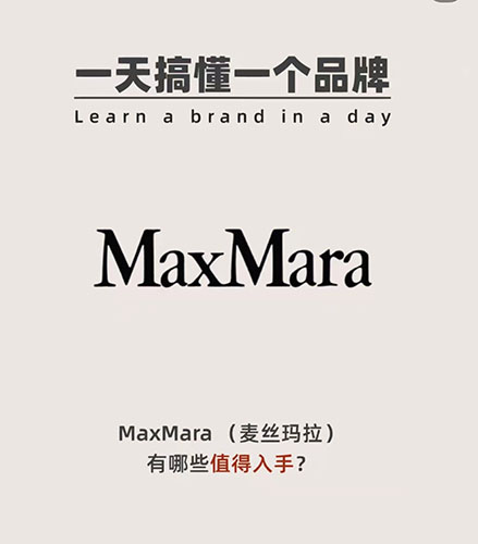 每天了解一个品牌 maxmara女装图片价格