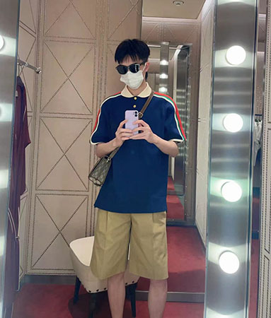 gucci男士短袖polo衫贵么