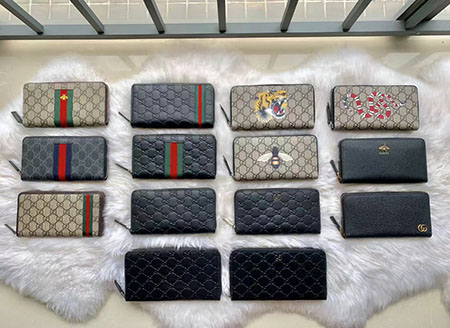 Gucci男士长款钱包