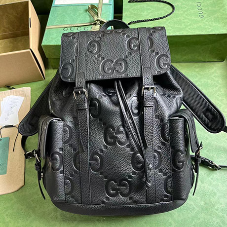 GUCCI 古驰GG印花压纹双肩包型号625770