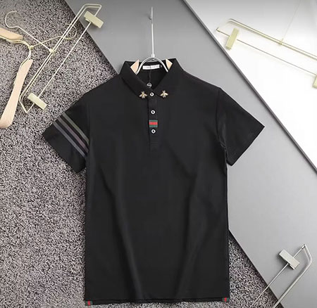 gucci男士短袖小蜜蜂polo衫