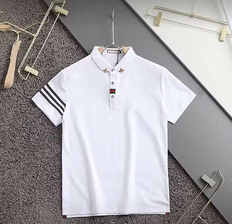 gucci男士短袖小蜜蜂polo衫