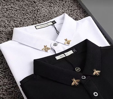 gucci男士短袖小蜜蜂polo衫