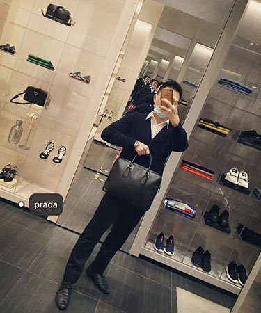 prada普拉达男士公文包