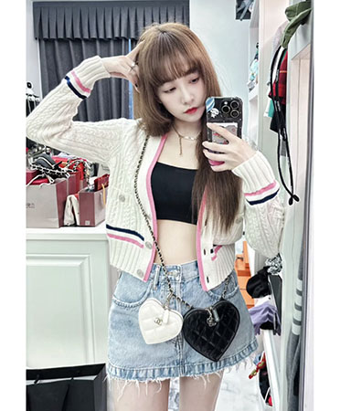 23s香奈儿chanel爱心包双子链条包