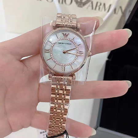 阿玛尼钢带手表女款图片大放送