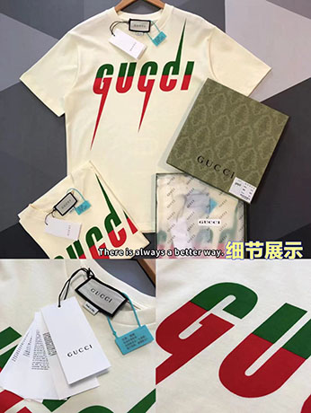 gucci锋刃印花 oversize t恤