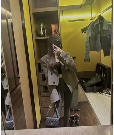 Chanel香奈儿蝴蝶结woc荔枝纹皮包