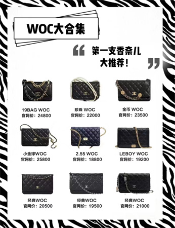 香奈儿羊皮woc链条单肩斜挎包