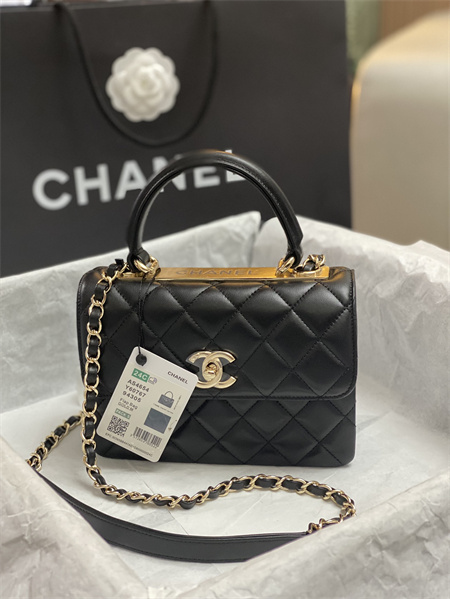 原单Chanel香奈儿迷你口盖包AS4654手提斜跨包背了1个月