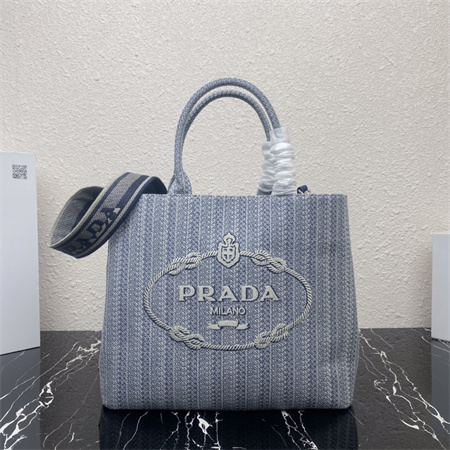 原单普拉达刺绣托特包