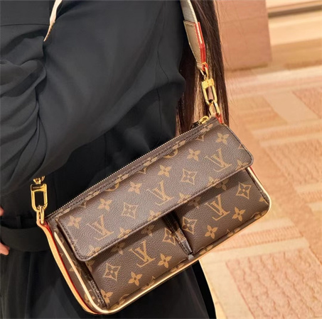 Louis Vuitton老花单肩手提斜挎包Lv Vibe骆驼包 M46999