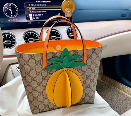 超可爱的gucci古驰菠萝包儿童托特手提包太好看了