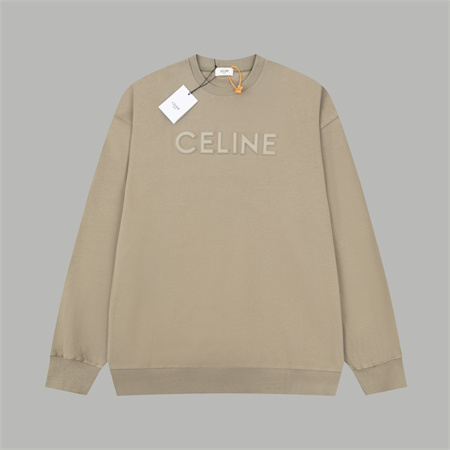 秋季的理想选择 CELINE赛琳凹凸字母压花圆领卫衣