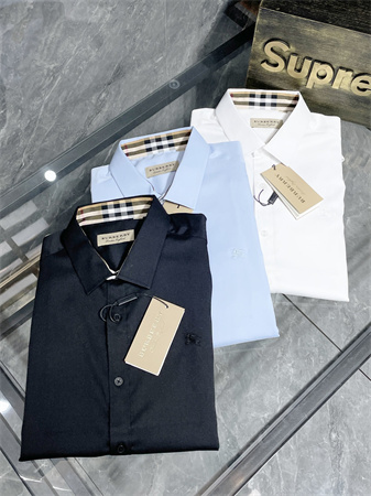 2024新款巴宝莉Burberry男士高档纯棉长袖衬衫衬衣图片