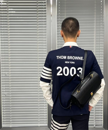 高版本TB周年限定款长袖polo衫这样穿，很有腔调