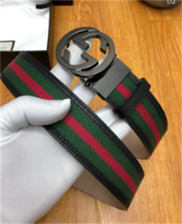 古驰帆布互扣式4.0腰带