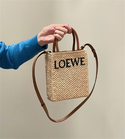 原单LOEWE罗意威女包拉菲草编织托特包tote琴谱包