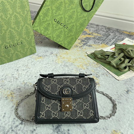 原单Gucci甜酷黑牛仔丹宁链条包测评！这质感说是专柜也没人怀疑吧