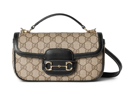 Gucci Horsebit 1955系列柔软小号手提包小方包一背就成C位，百搭到离谱！